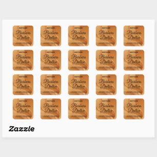 Pegatina Cuadrada Terracotta Ocher Beige Gold