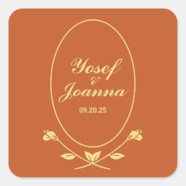 Pegatina Cuadrada Terracotta Rosa