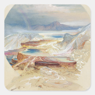 Pegatina Cuadrada Terraza Minerva, Moran, 1872