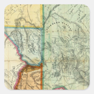 Pegatina Cuadrada Territorio de Arizona