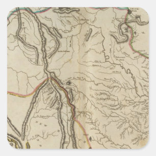 Pegatina Cuadrada Territorio de Misuri antes Luisiana