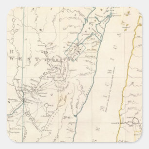 Pegatina Cuadrada Territorios de la NW y Mich