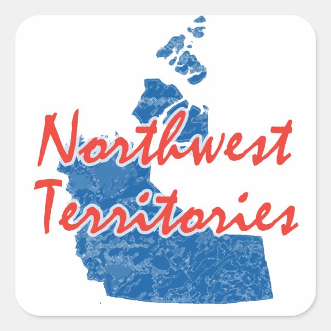 Pegatina Cuadrada Territorios del Noroeste (Anverso)
