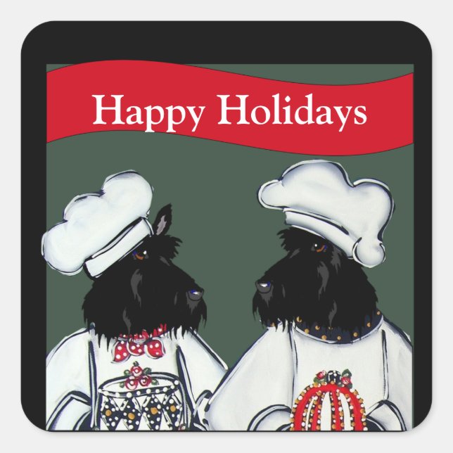 Pegatina Cuadrada Territorios escoceses (Anverso)