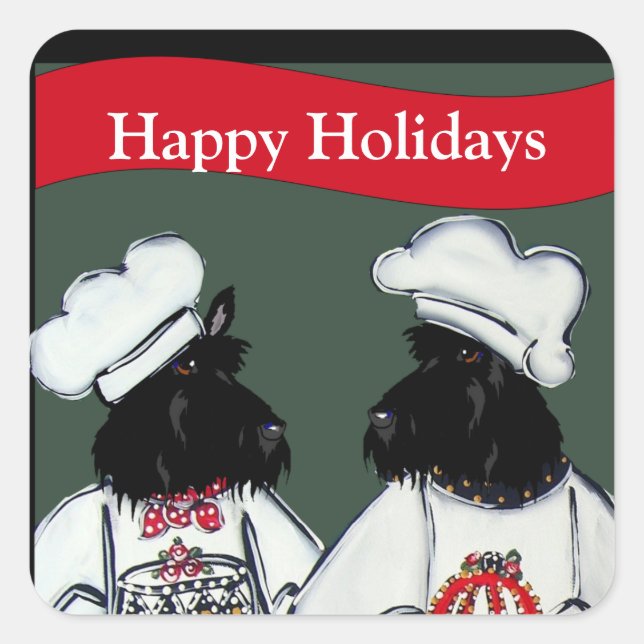 Pegatina Cuadrada Territorios escoceses (Anverso)