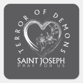 Pegatina Cuadrada Terror de San José de los demonios