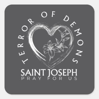 Pegatina Cuadrada Terror de San José de los demonios