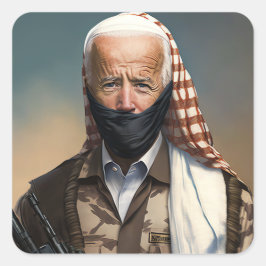 Pegatina Cuadrada Terrorista Joe Biden
