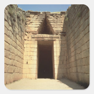 Pegatina Cuadrada Tesoro de Atreus, c.1300 a. C.