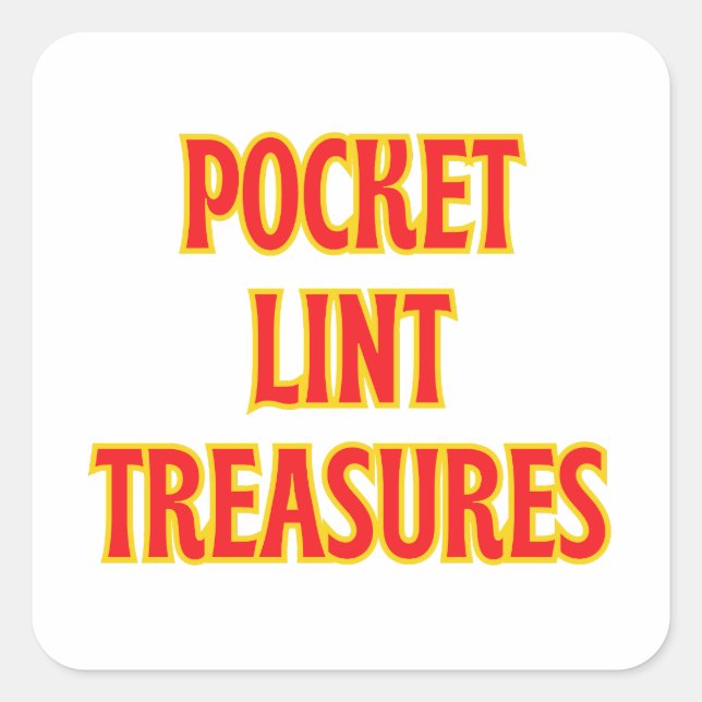 Pegatina Cuadrada Tesoros de Pocket Lint (Anverso)
