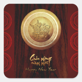 Pegatina Cuadrada Têt 0x Año Nuevo 2021 SqS