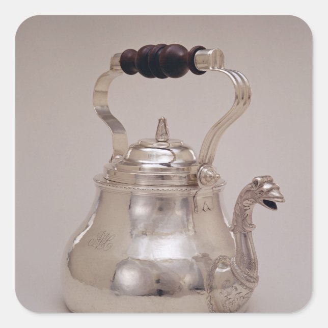 Pegatina Cuadrada Tetera, c.1765 (Anverso)