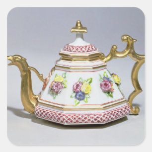 Pegatina Cuadrada Tetera octogonal meissen, c.1718