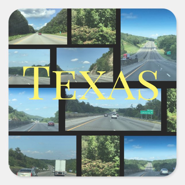 Pegatina Cuadrada texas (Anverso)