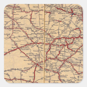 Pegatina Cuadrada Texas 11