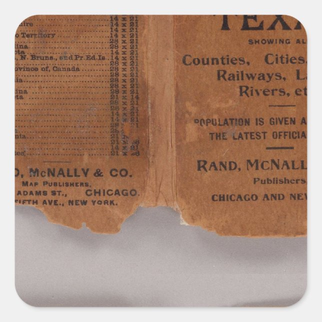 Pegatina Cuadrada Texas 5 (Anverso)