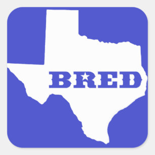 Pegatina Cuadrada Texas Bred