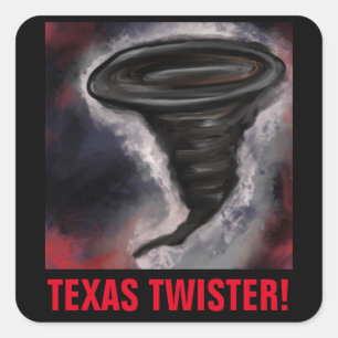 PEGATINA CUADRADA TEXAS TWISTER