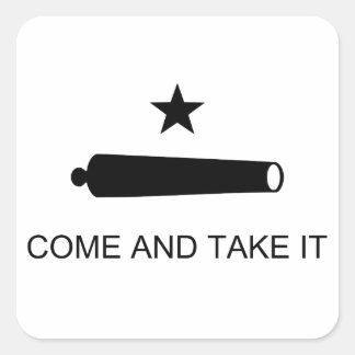 Pegatina Cuadrada Texas, ven y tómalo