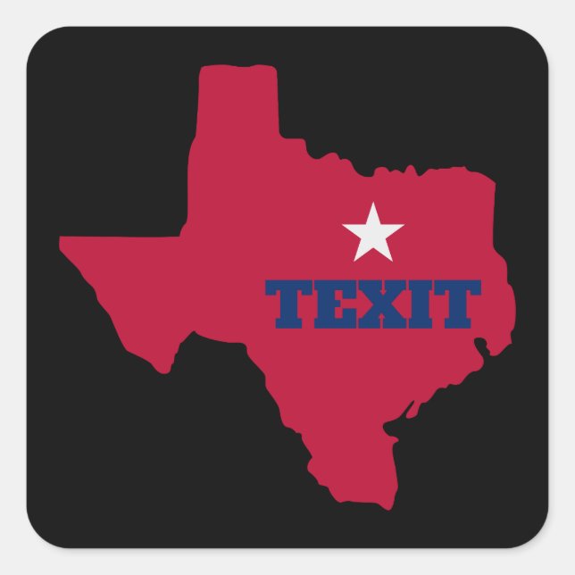Pegatina Cuadrada Texit 2024 Texas (Anverso)