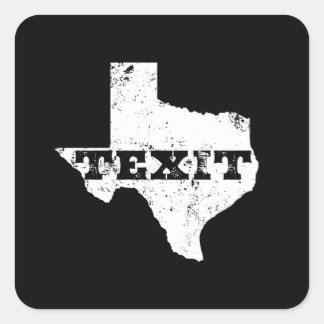 Pegatina Cuadrada Texit - Nación de Texas - Texanos para la Secesión