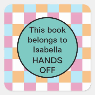 Pegatina Cuadrada Texto gracioso personalizado