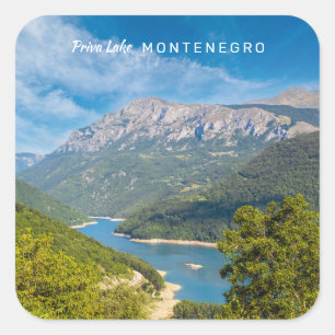 Pegatina Cuadrada Texto personalizado Montenegro