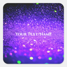 Texto personalizado - Purpurina de Bokeh - Púrpura