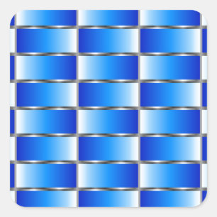 Pegatina Cuadrada Textura metalizado acanalada