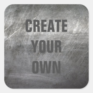 Pegatina Cuadrada Textura metalizado cepillada rasguñada