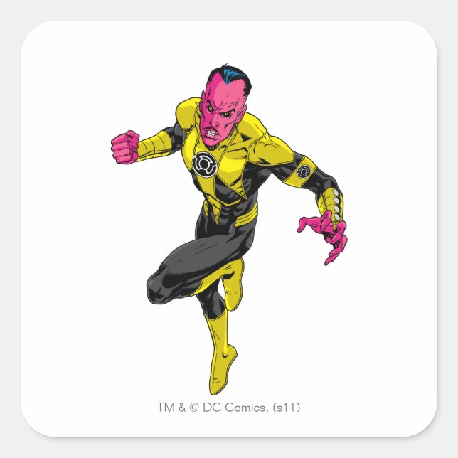 Pegatina Cuadrada Thaal Sinestro 1 (Anverso)