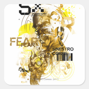 Pegatina Cuadrada Thaal Sinestro 11