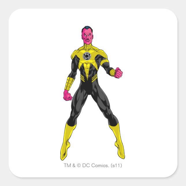 Pegatina Cuadrada Thaal Sinestro 4 (Anverso)