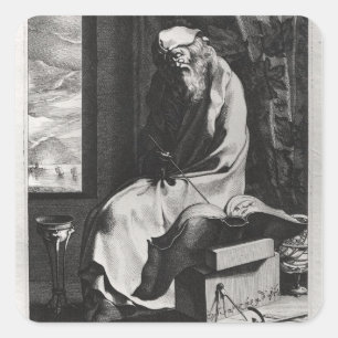 Pegatina Cuadrada Thales de Miletus