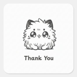 Pegatina Cuadrada 'Thank you sticker'