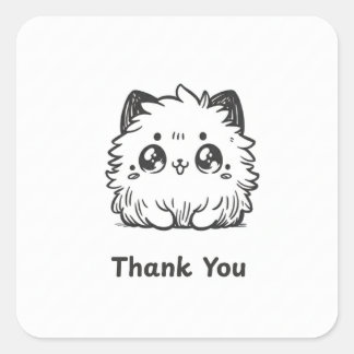 Pegatina Cuadrada 'Thank you sticker'