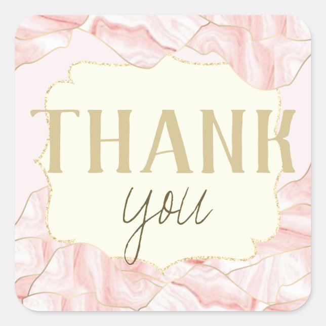 Pegatina Cuadrada Thank You Stickers  (Anverso)