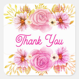 Pegatina Cuadrada Thank you stickers or envelope seals