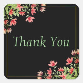 Pegatina Cuadrada Thank you stickers or envelope seals