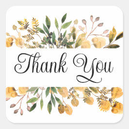 Pegatina Cuadrada Thank you stickers or envelope seals