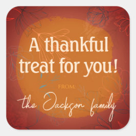 Pegatina Cuadrada Thankful Treat Sticker -Autumn Warmth