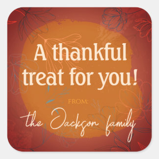 Pegatina Cuadrada Thankful Treat Sticker -Autumn Warmth