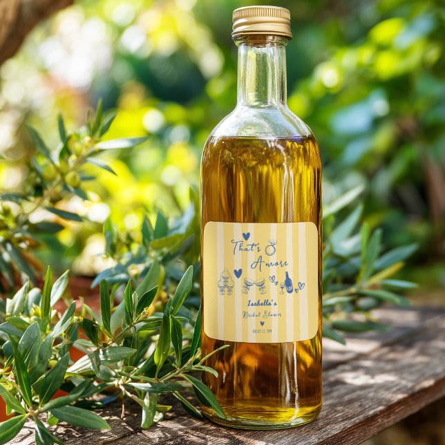 Pegatina Cuadrada That's Amore Hand Drawn Bridal Shower Favor Label (Subido por el creador)