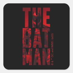 Pegatina Cuadrada The Batman Typography Cutout