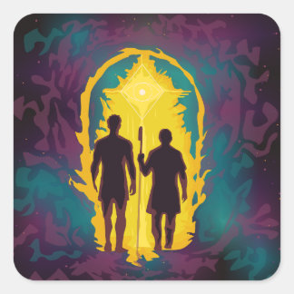 Pegatina Cuadrada The Call of the Arcane Path
