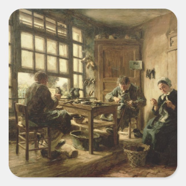 Pegatina Cuadrada The Cobblers, 1880 (Anverso)