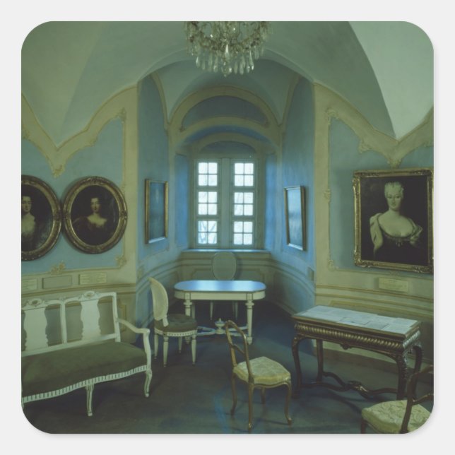 Pegatina Cuadrada The Cosel Room, Burg Stolpen, c.1100 (Anverso)