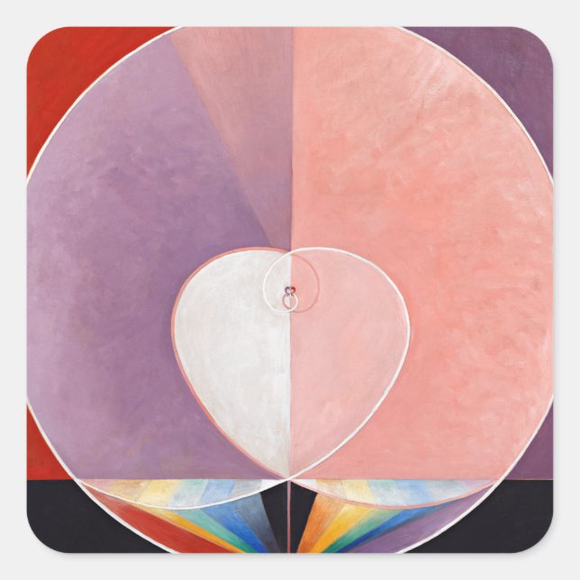 Pegatina Cuadrada The Dove, No.2. de Hilma af Klint (Anverso)