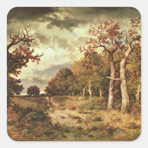 Pegatina Cuadrada The Edge of the Forest, 1871