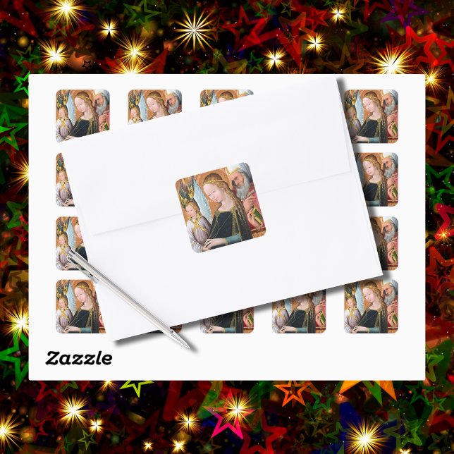 Pegatina Cuadrada The Expectant Madonna with Saint Joseph (Subido por el creador)